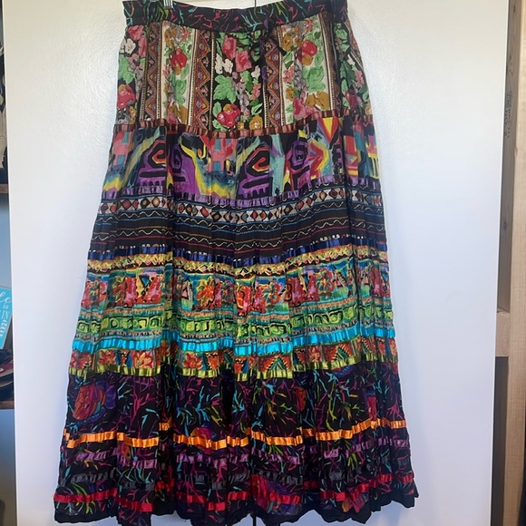 Travelsmith maxi skirt. Boho, hippie, gypsy. Fortune teller costume. Art show - Picture 1 of 4